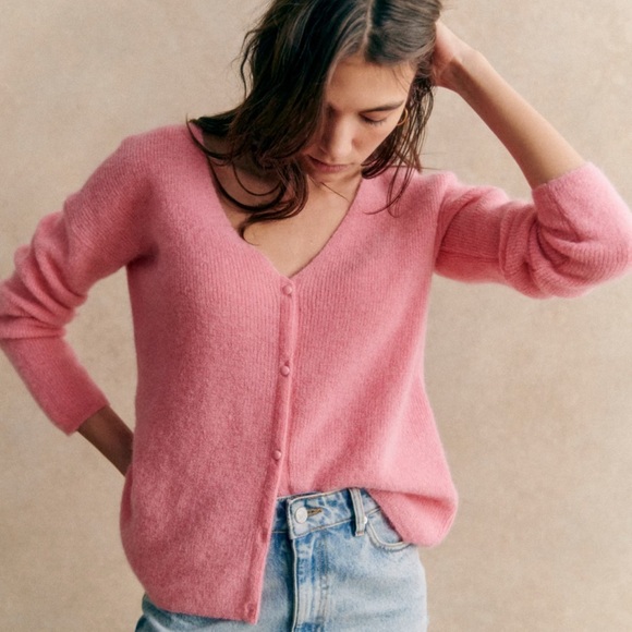 Sezane Sweaters - Sézane Barry Cardigan in the Color Candy Pink Size Small